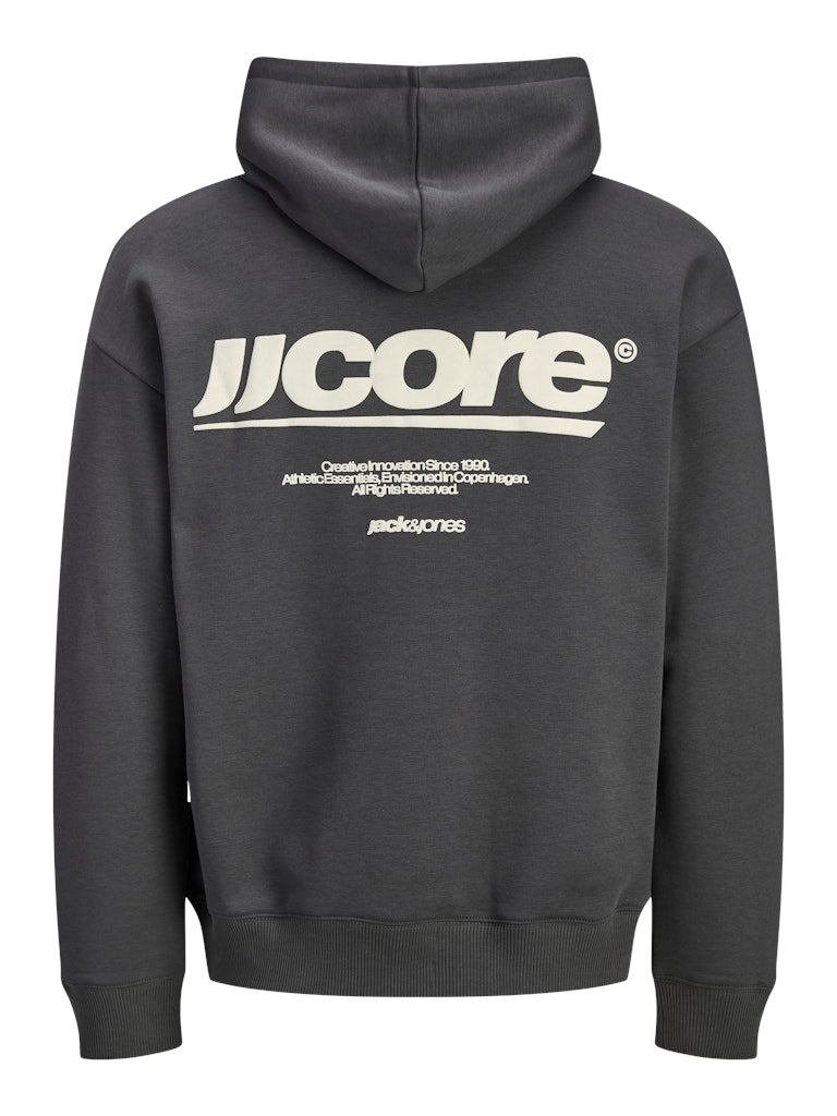 Jcoclub Backprint Sweat Hood - Antraciet