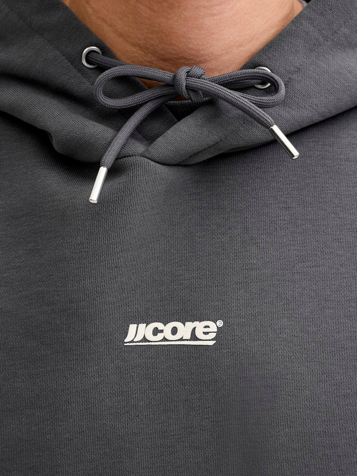 Jcoclub Backprint Sweat Hood - Antraciet