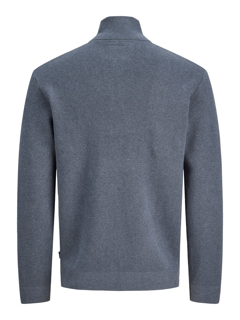 Jprblamilano Stitch Knit Half Zip Sn - Navy