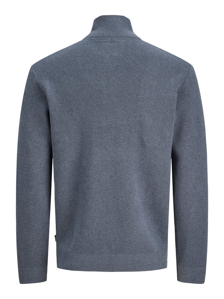 Jprblamilano Stitch Knit Half Zip Sn - Navy
