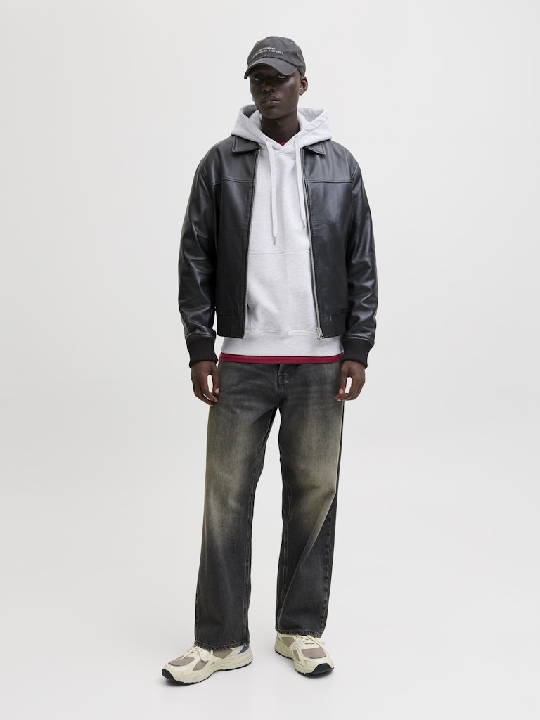 Jornostalgia Typo Sweat Hood - Grijs Melee