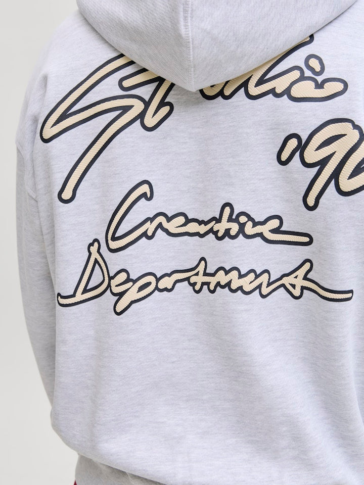 Jornostalgia Typo Sweat Hood - Grijs Melee