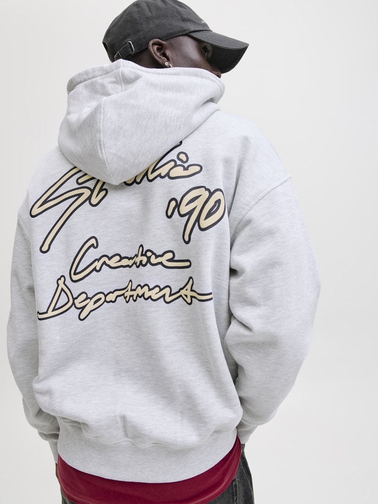 Jornostalgia Typo Sweat Hood - Grijs Melee