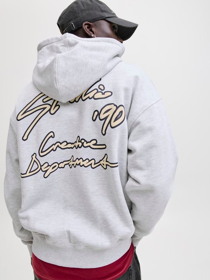 Jornostalgia Typo Sweat Hood - Grijs Melee