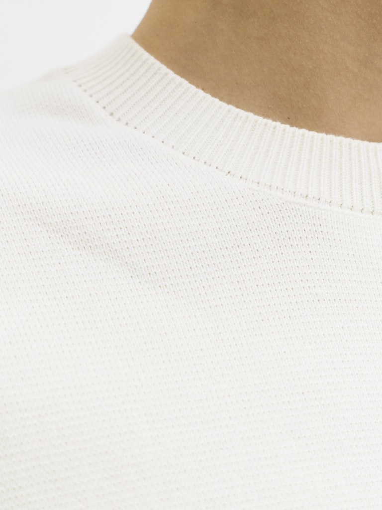 Jprblamilano Spring Knit Crew Neck Ss - Wit