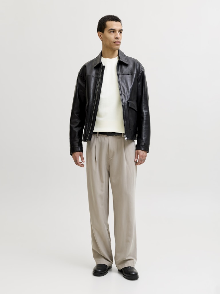 Jprblamilano Spring Knit Crew Neck Ss - Wit