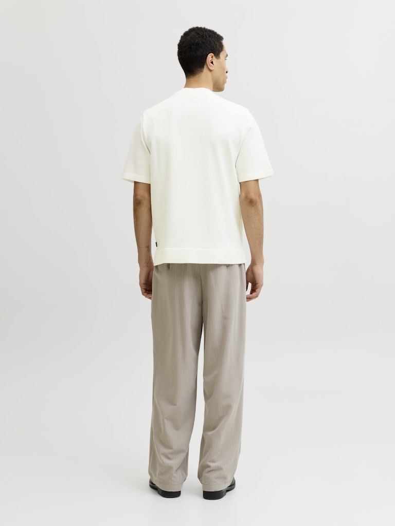 Jprblamilano Spring Knit Crew Neck Ss - Wit
