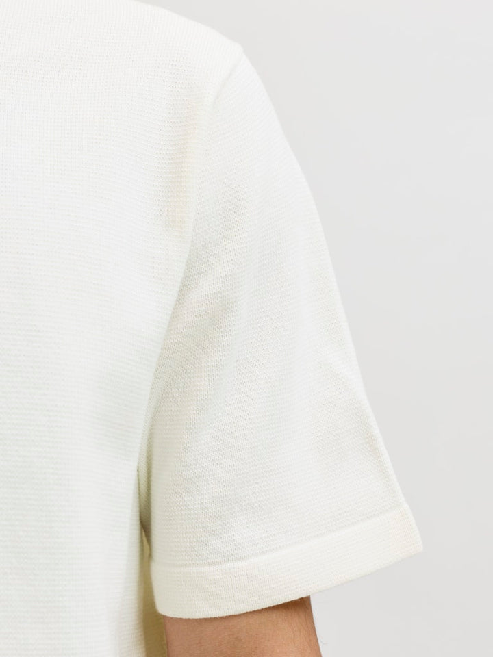 Jprblamilano Spring Knit Crew Neck Ss - Wit
