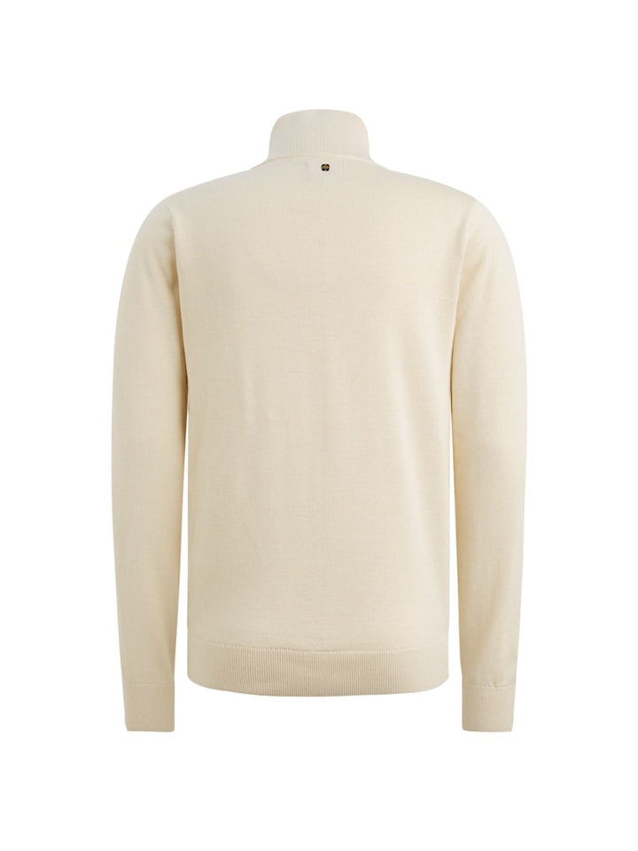 Half Zip Collar Cotton Modal - Off-white