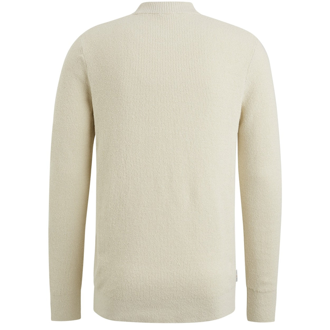 Mock Neck Fine Boucle - Ecru