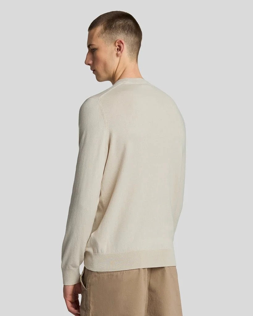 Cotton Merino Crewneck - Zand