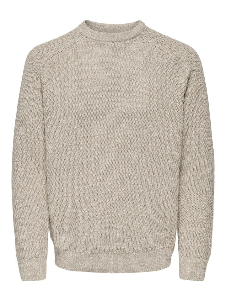 Onsjoin Rlx Ls Raglan Knit - Zand