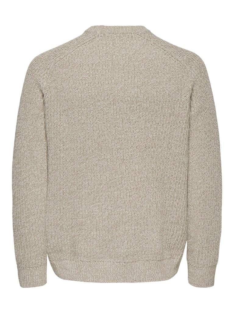 Onsjoin Rlx Ls Raglan Knit - Zand
