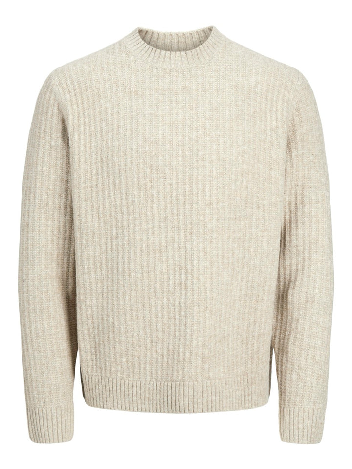 Jprcchowell Knit Crew Neck - Zand