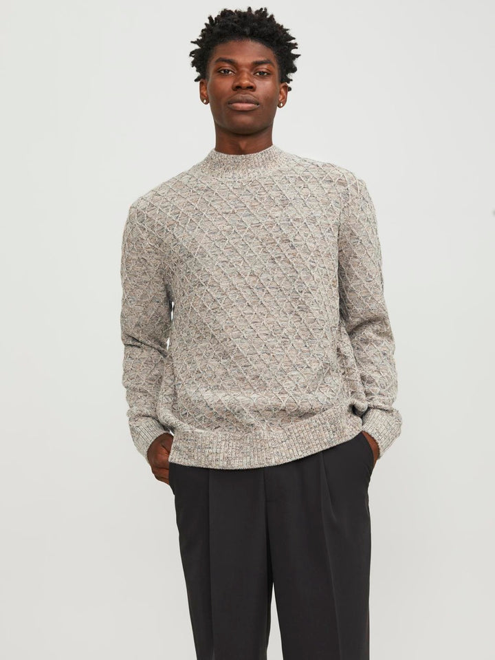 Jprccziggi Knit Mock Neck - Beige