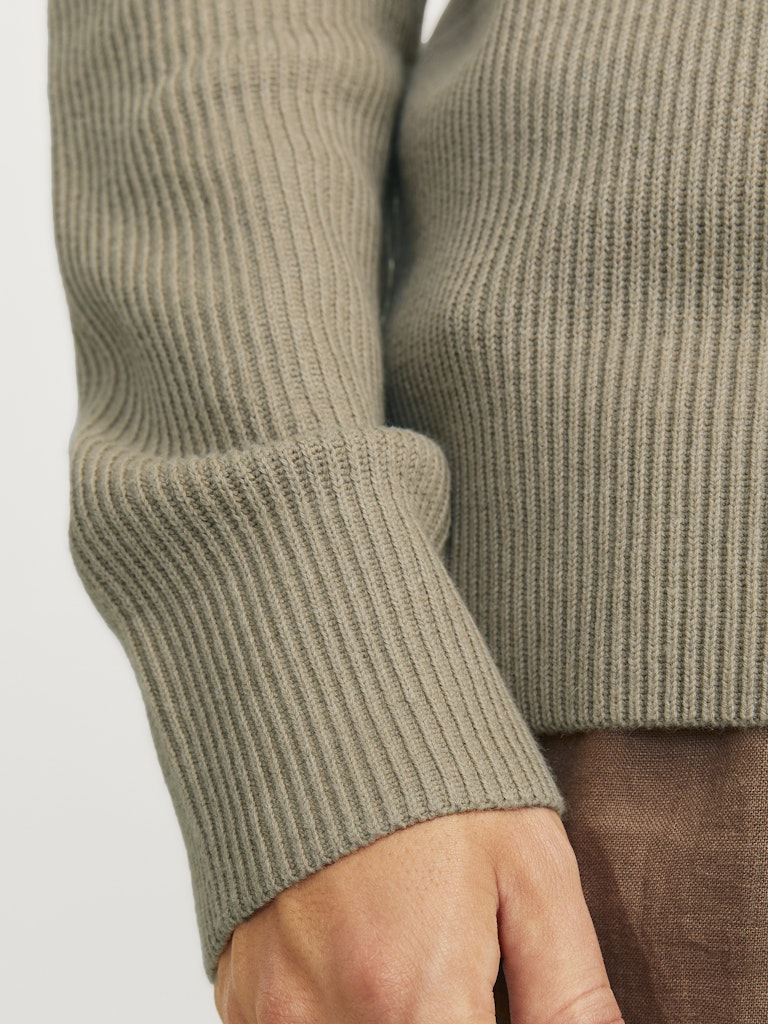 Jjeperfect Knit Crew Neck Ln - Beige