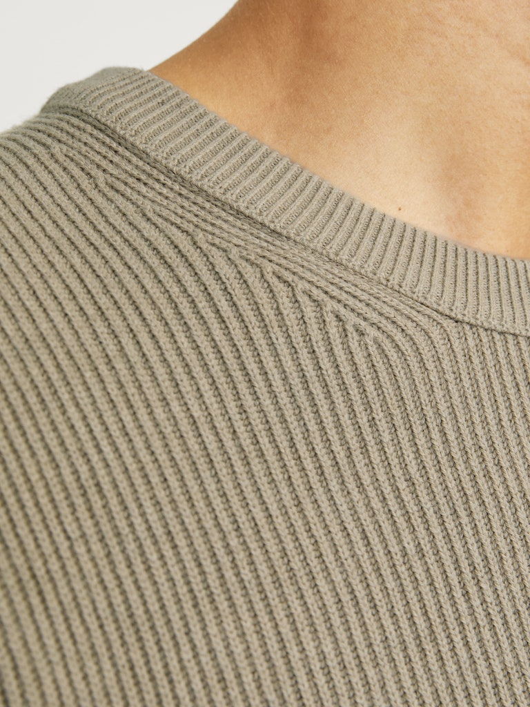 Jjeperfect Knit Crew Neck Ln - Beige
