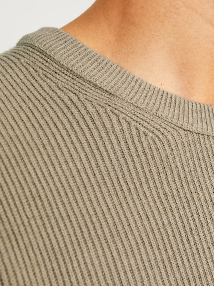 Jjeperfect Knit Crew Neck Ln - Beige