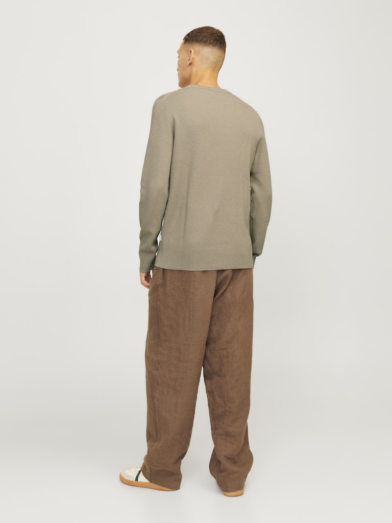Jjeperfect Knit Crew Neck Ln - Beige