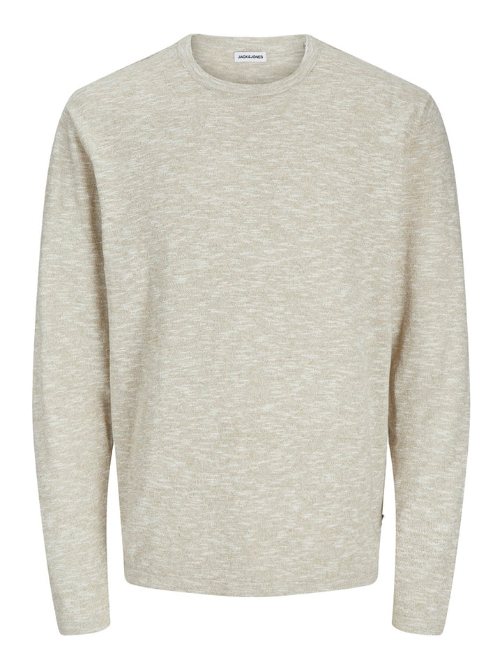 Jjesummer Knit Crew Neck Sn - Zand Dessin