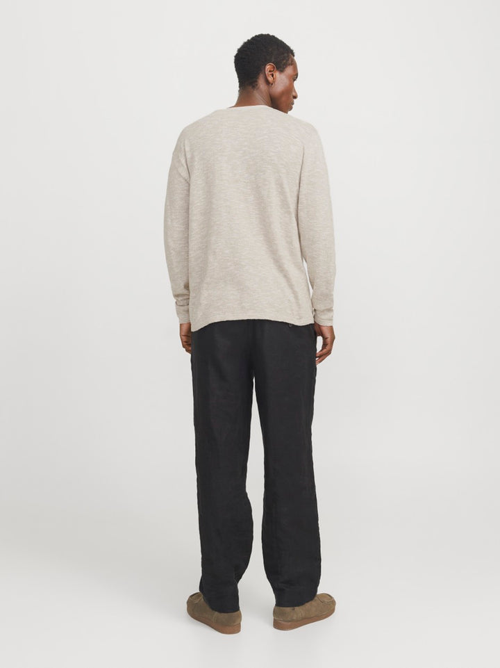 Jjesummer Knit Crew Neck Sn - Zand Dessin