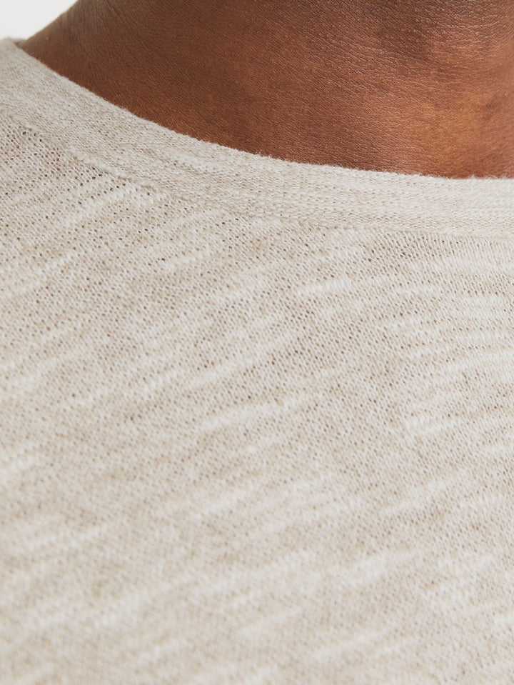 Jjesummer Knit Crew Neck Sn - Zand Dessin