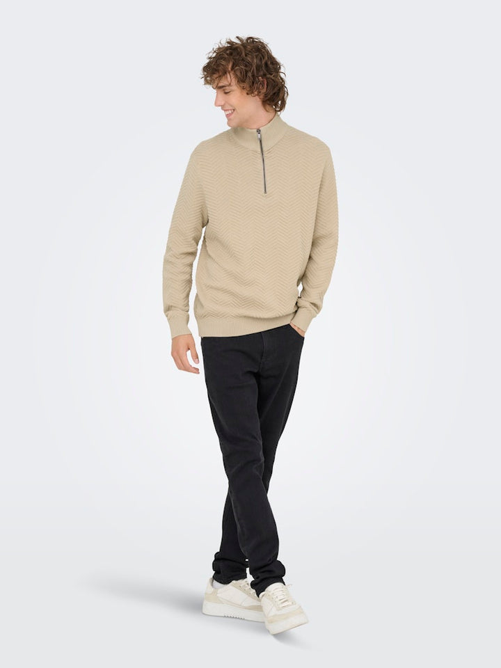 Onsmace Reg 12 Herringbon Half Zip - Kit