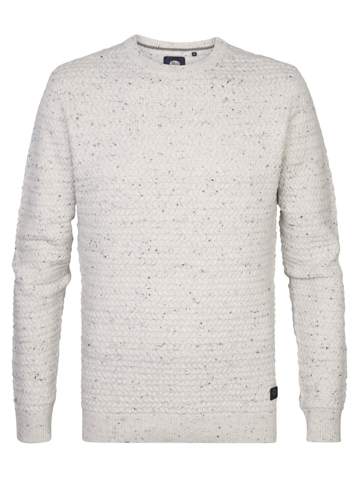 Knitwear Round Neck - Ecru Dessin