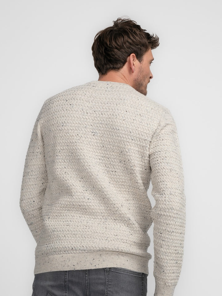 Knitwear Round Neck - Ecru Dessin