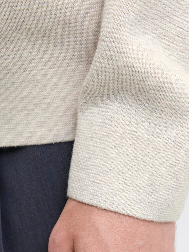 Jprblamilano Stitch Knit Crew Neck Sn - Wit Dessin