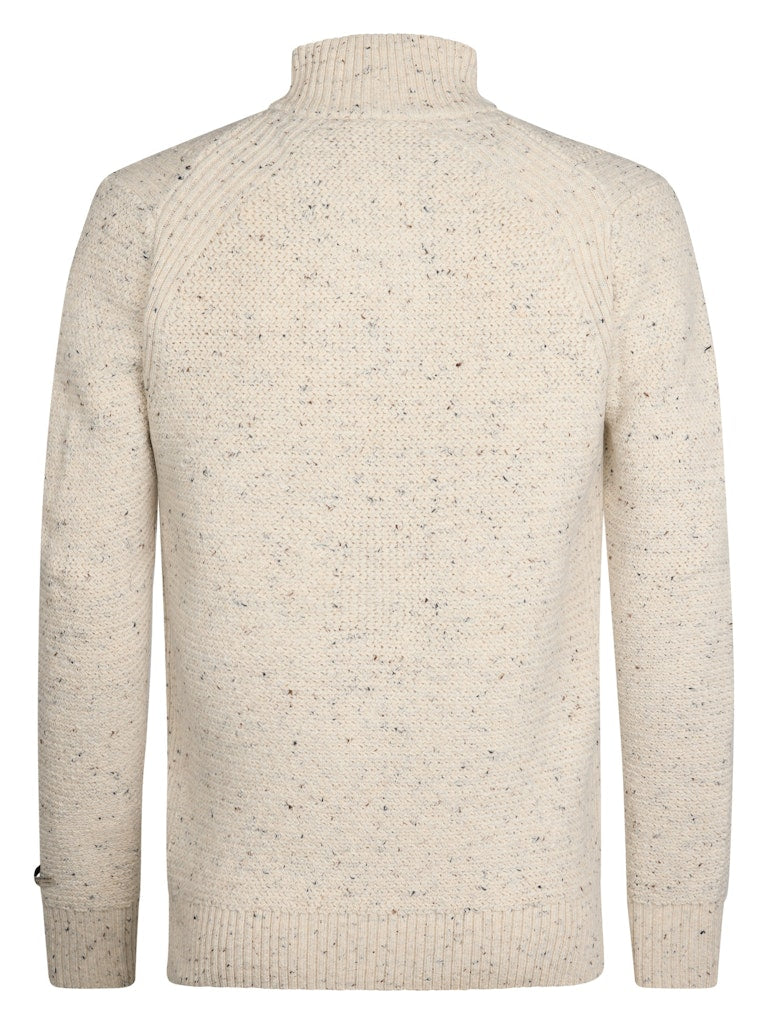 Men Knitwear Collar - Wit Dessin