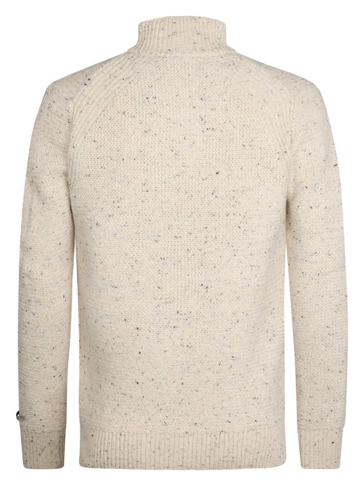 Men Knitwear Collar - Wit Dessin