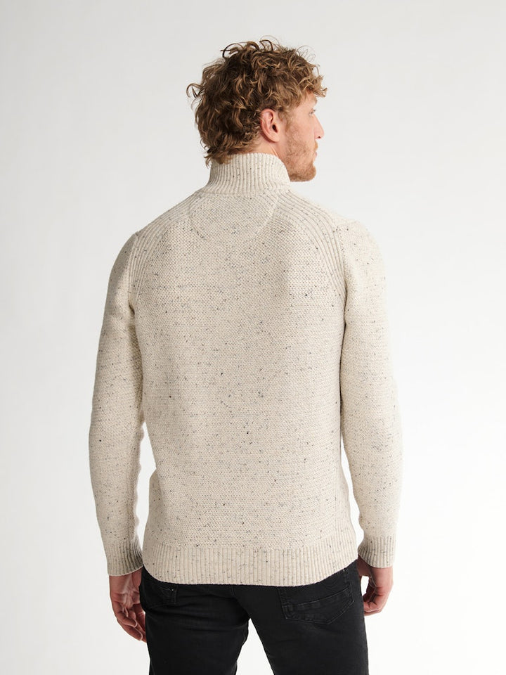 Men Knitwear Collar - Wit Dessin