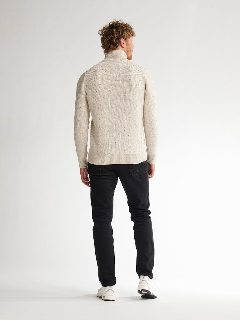 Men Knitwear Collar - Wit Dessin