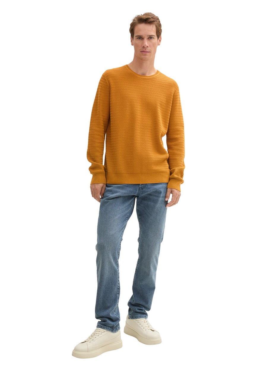 Structure Crewneck Knit - Oker