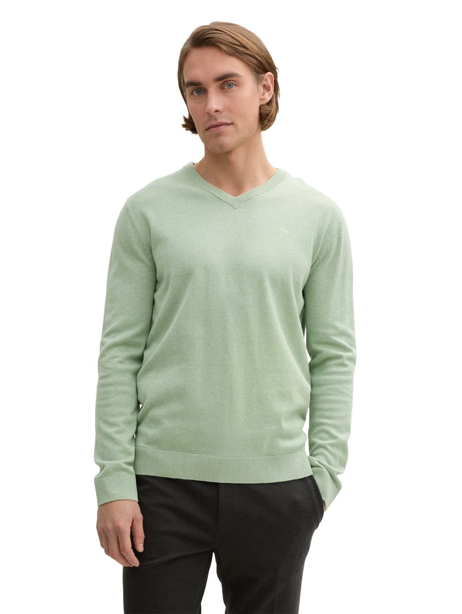 V-neck Stucture Neck - Mint