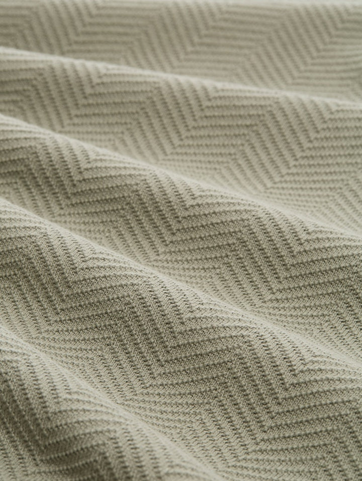 Knitted Herringbone Troyer - Mint