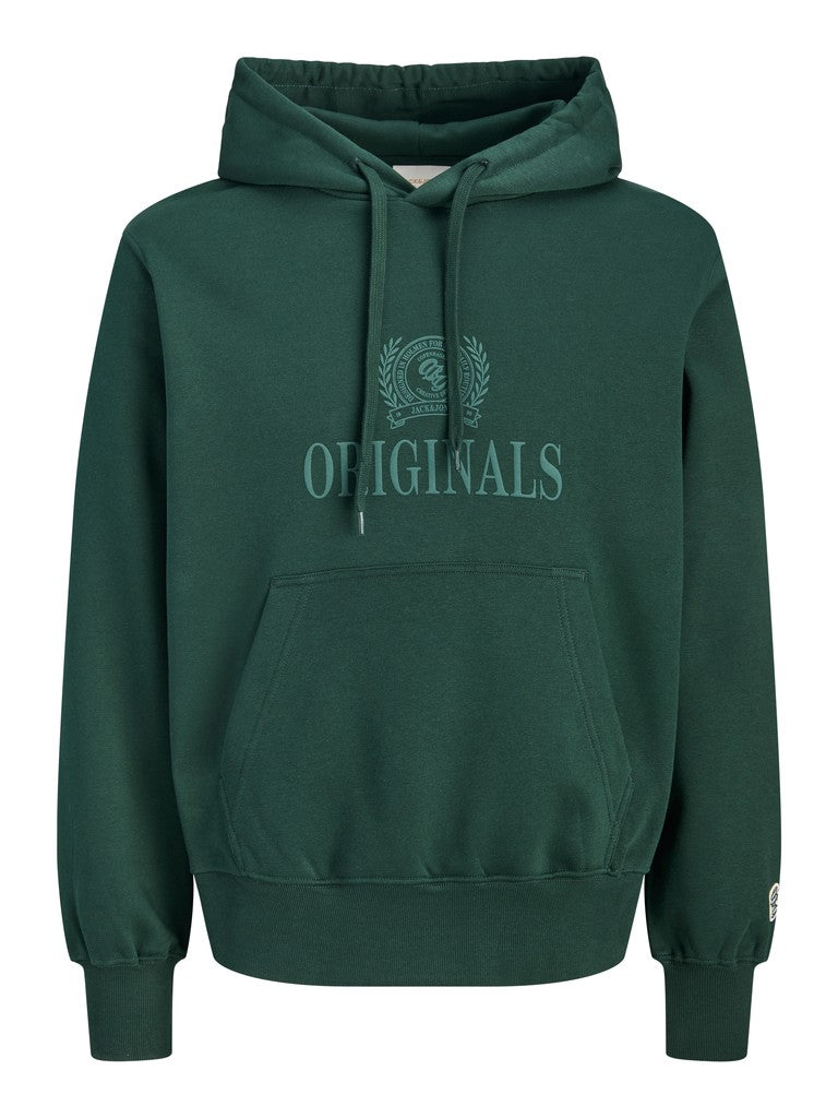 Jorfrederiksberg Monogram Sweat Hood Sn - Olijf
