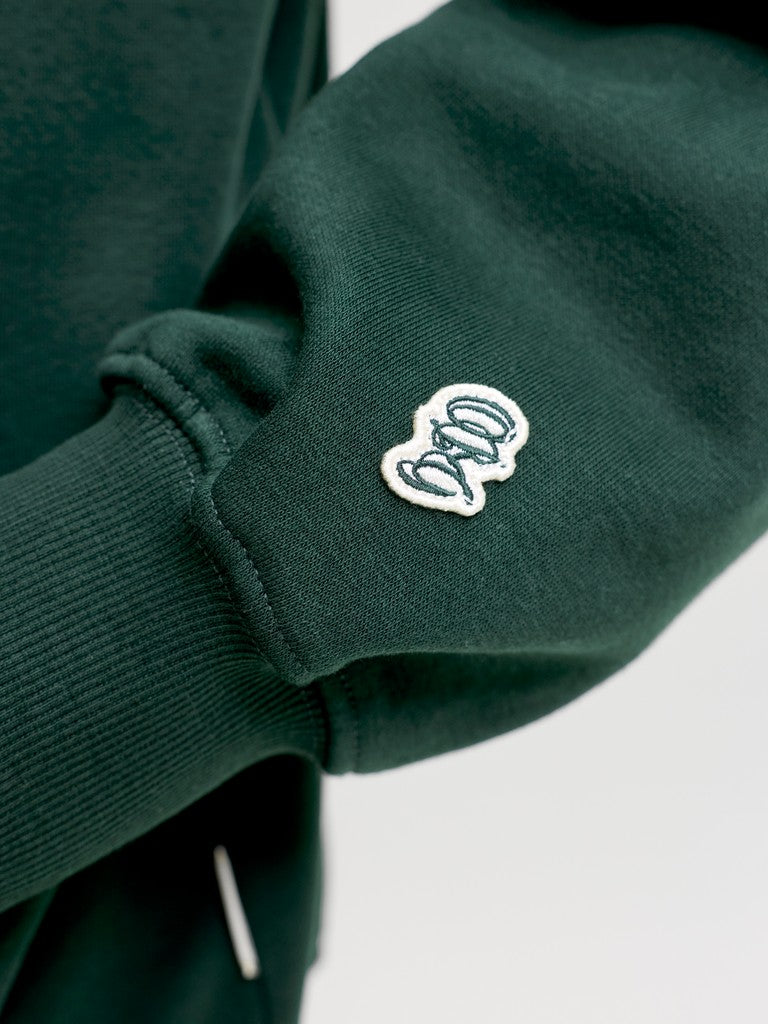 Jorfrederiksberg Monogram Sweat Hood Sn - Olijf