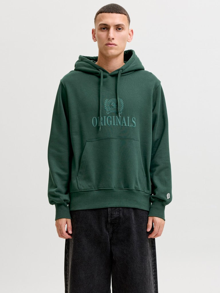 Jorfrederiksberg Monogram Sweat Hood Sn - Olijf