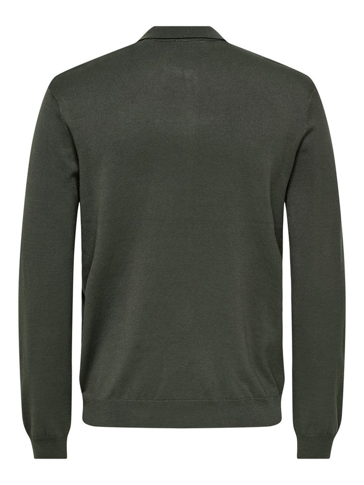 Onswyler Life Reg Halfzip Polo Knit Noos - Army
