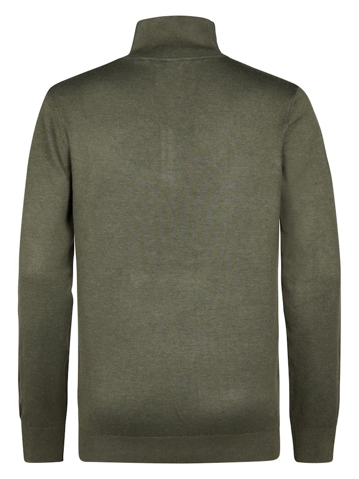 Men Knitwear Collar Basic - Army