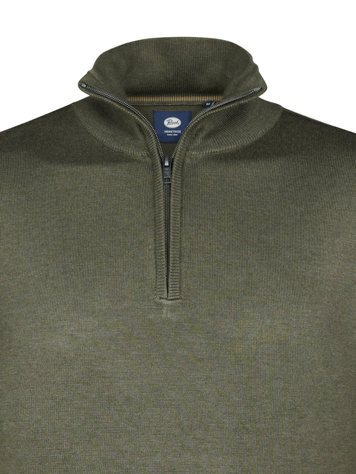 Men Knitwear Collar Basic - Army