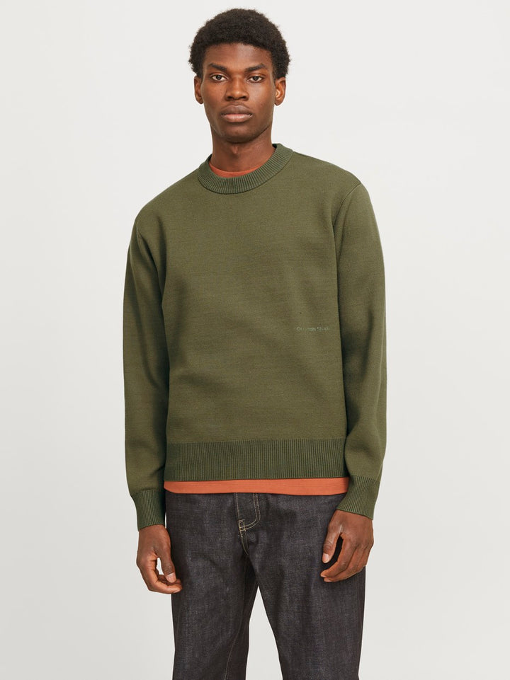 Jorvesterbro Knit Crew Neck Sn - Army