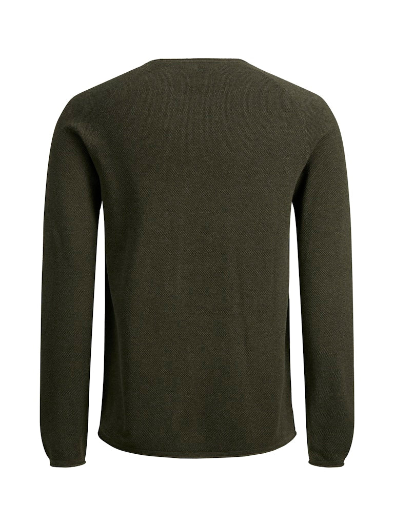 Jjehill Knit Crew Neck Noos - Donkergroen