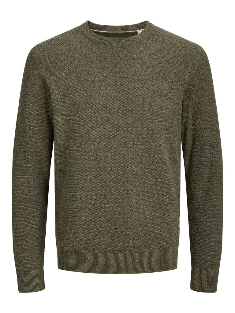 Jjeryder Knit Crew Neck - Donkergroen