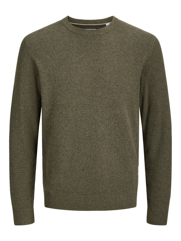 Jjeryder Knit Crew Neck - Donkergroen