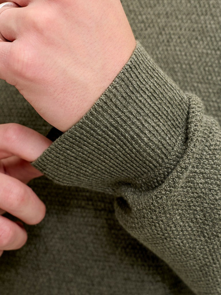 Jjeryder Knit Crew Neck - Donkergroen