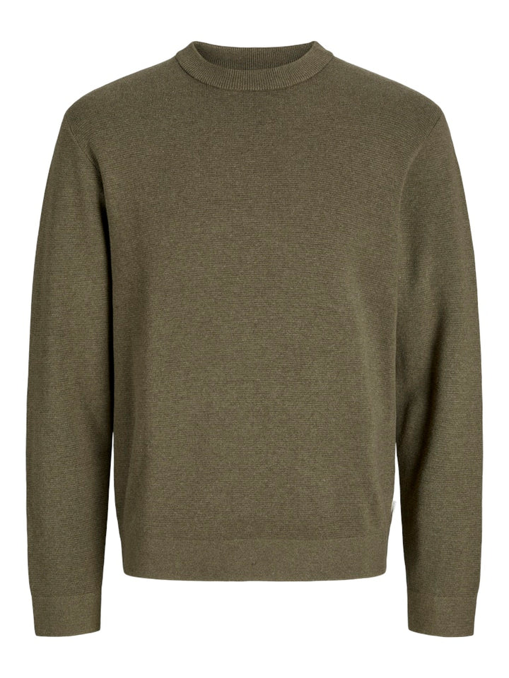 Jprblamilano Stitch Knit Crew Neck Sn - Groen Melee