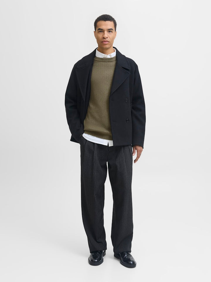 Jprblamilano Stitch Knit Crew Neck Sn - Groen Melee